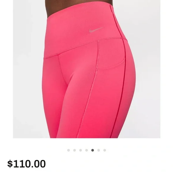 NWT Nike Pink High-Waisted Leggings Medium - Picture 1 of 5